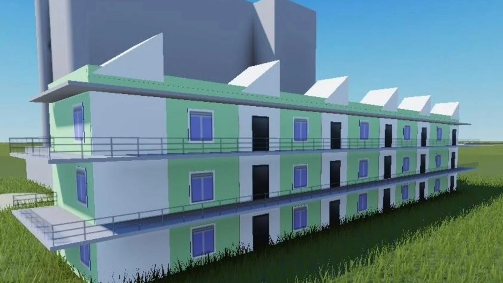 Image of a building created by WideCommunication2 for their GTA 6 Roblox project.
