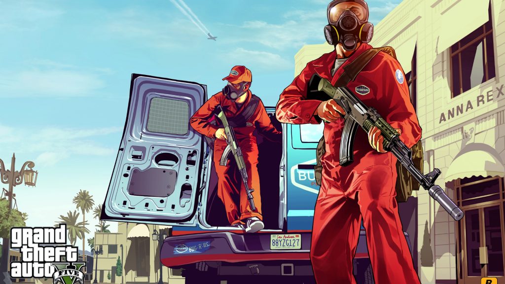Screenshot of the GTA 5 wallpaper pest Control artwork.